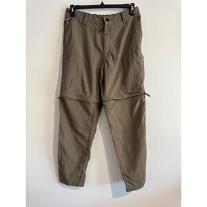 Reel Legends Convertible Cargo Hiking Pants Mens Medium Brown Zip Off Fishing
